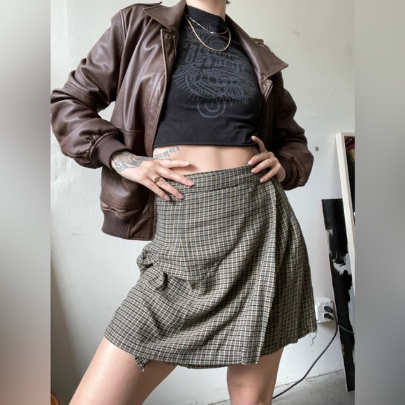 Vintage Dresses & Skirts - Schoolgirl Plaid Mini Skirt